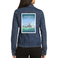 Travel - Beautiful Florida City Ladies Denim Jacket | Artistshot