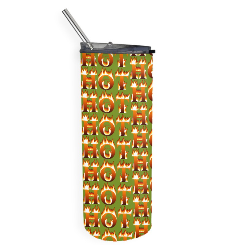 Message Hot 3dtext Provocative Messages Skinny Tumbler | Artistshot