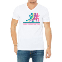 Women Running Track & Field Runner Motivational Training T Shirt V-neck Tee | Artistshot