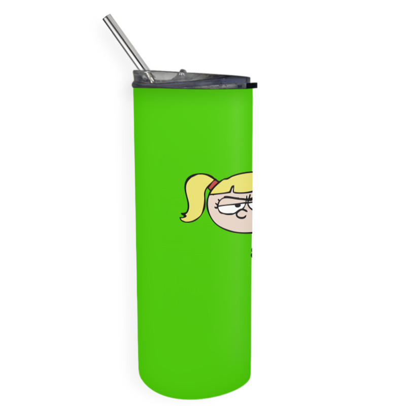 Angry Little Girl With Blonde Hair Skinny Tumbler | Artistshot