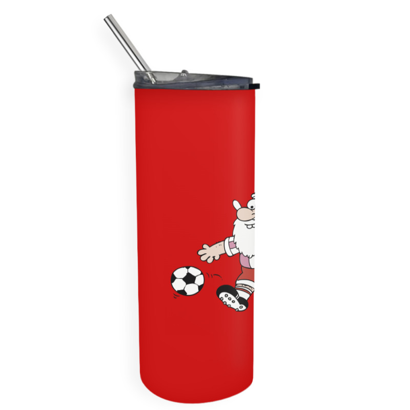 Santa Claus Is Playing Football Skinny Tumbler | Artistshot