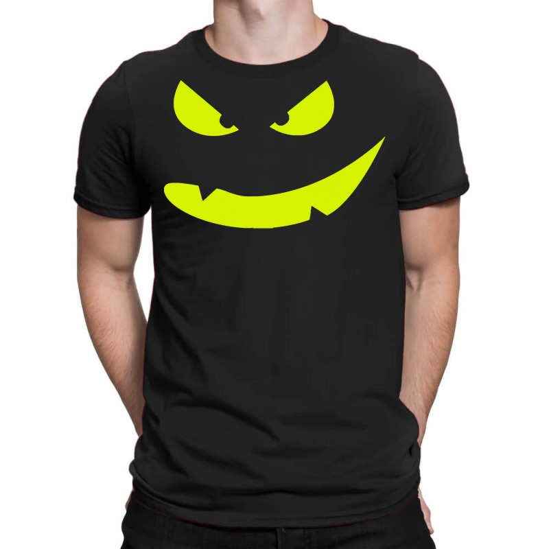 Halloween T  Shirt Big Scary Slime In Black Smiling Halloween Pumpkin T-shirt | Artistshot