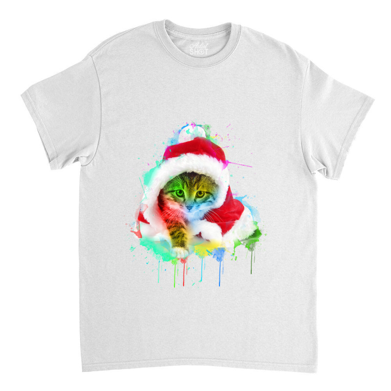 Merry Christmas Cat Classic T-shirt | Artistshot