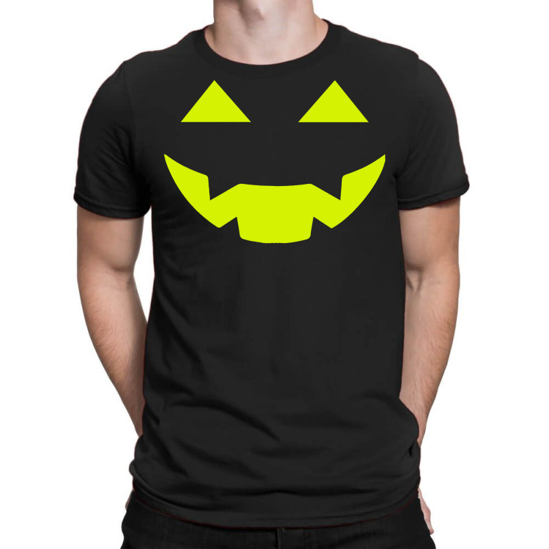 Halloween T  Shirt Big Scary Slime In Black Smiling Halloween Pumpkin T-shirt | Artistshot