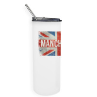 Manchester England United Kingdom British Flag Vintage T Shirt Skinny Tumbler | Artistshot