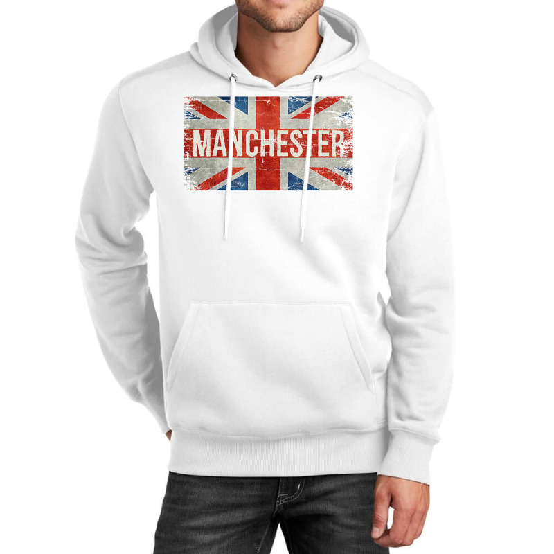 Manchester England United Kingdom British Flag Vintage T Shirt Unisex Hoodie | Artistshot