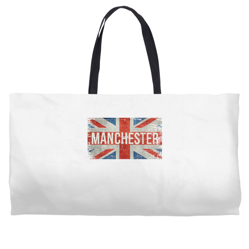 Manchester England United Kingdom British Flag Vintage T Shirt Weekender Totes | Artistshot