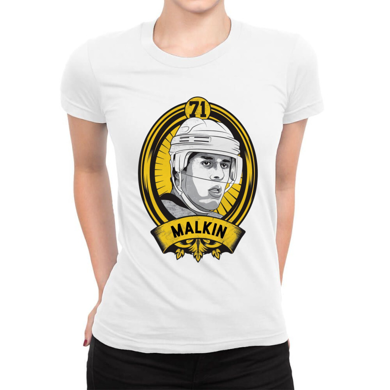 Evgeni Malkin Shield Ladies Fitted T-Shirt by kr205 | Artistshot