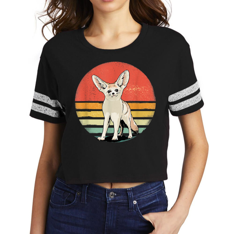 Retro Vintage Fennec Fox Shirt Fennec Fox Animal T Shirt Scorecard Crop Tee by FavorRoh | Artistshot