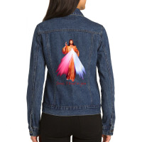 Divine Mercy Transparent Background. Jesus I Trust In You Ladies Denim Jacket | Artistshot