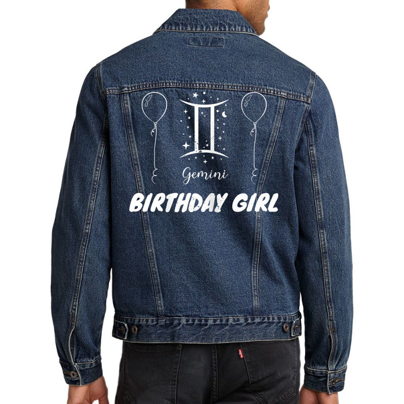 Astrology Birthday Gemini Zodiac Symbols Constellation Girls T Shirt Men Denim Jacket by moneyydopoienlc | Artistshot