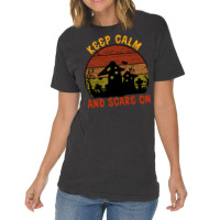 Halloween T  Shirt Funny Halloween Keep Calm And Scare On T  Shirt Vintage T-shirt | Artistshot