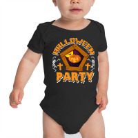 Halloween T  Shirt Funny Halloween Party Skeletons Pumpkin Frame Costu Baby Bodysuit | Artistshot