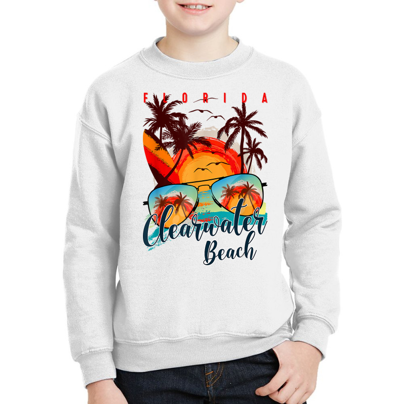 Clearwater Beach Fl. Summer Vacation Trip   Florida Beaches T Shirt Youth Sweatshirt by efronpngoick3 | Artistshot