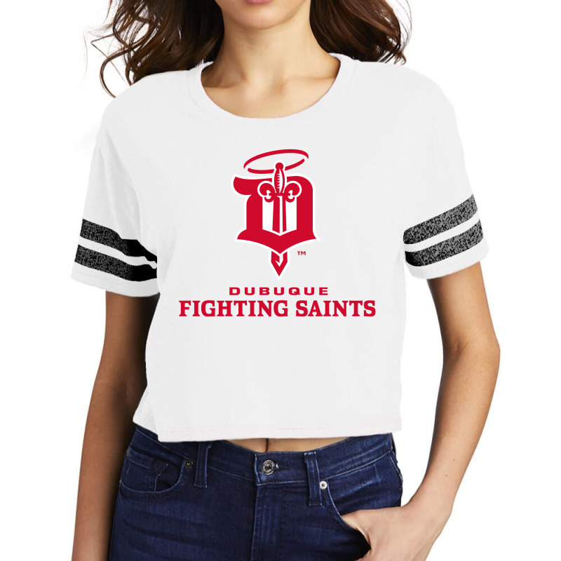 Dubuque-fighting-saints Scorecard Crop Tee by Zoroshop | Artistshot