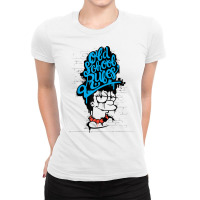 The Simpsons Marge Old School Rules Graffiti T Shirt Ladies Fitted T-shirt | Artistshot