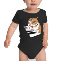 Cat Playing The Piano Funny Pianist Musician Art T Shirt Baby Bodysuit | Artistshot