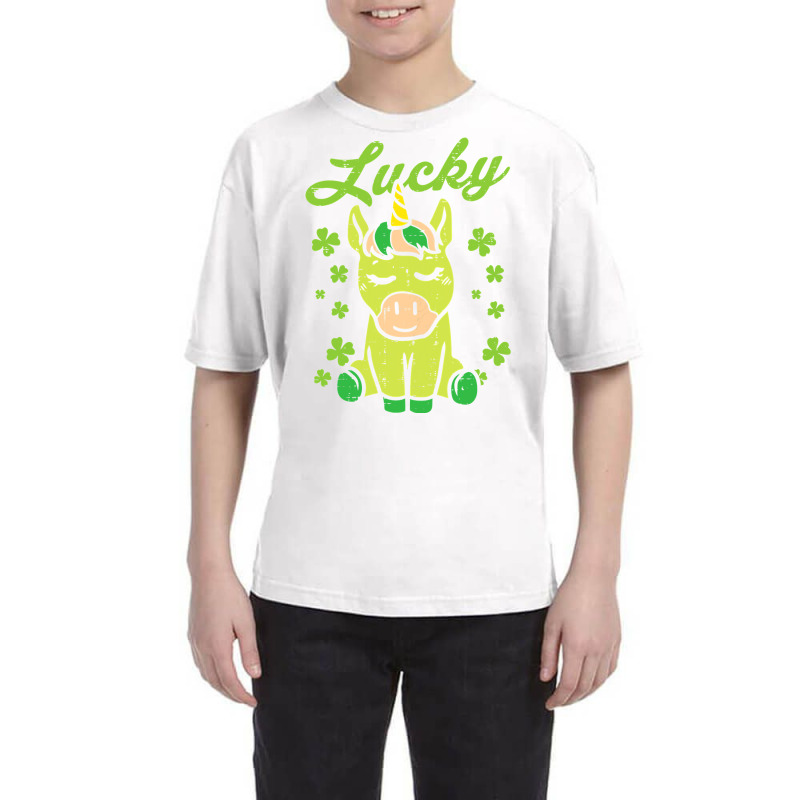 Lucky Unicorn Shamrock St Patricks Day Animal Girls Gift T Shirt Youth Tee | Artistshot