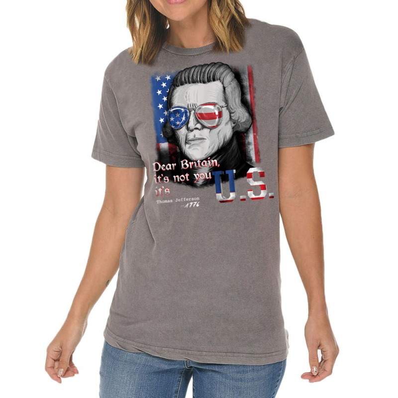 Thomas Jefferson Founding Father   Usa Flag 4th July T Shirt Vintage T-shirt | Artistshot