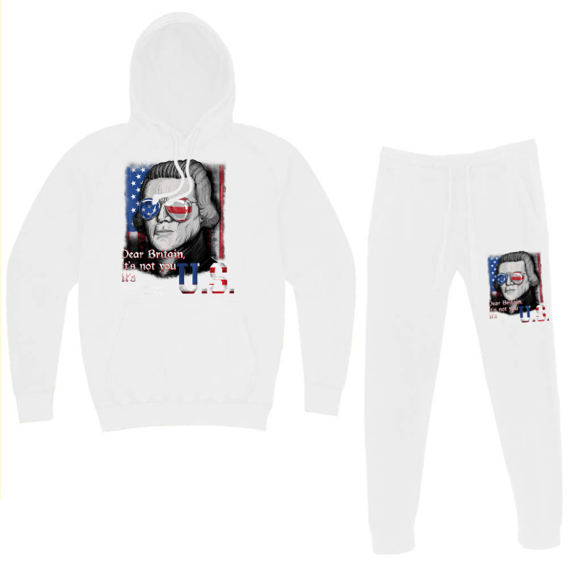 Thomas Jefferson Founding Father   Usa Flag 4th July T Shirt Hoodie & Jogger Set | Artistshot