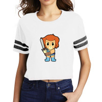 Cute Thunder Cat Chibi Scorecard Crop Tee | Artistshot