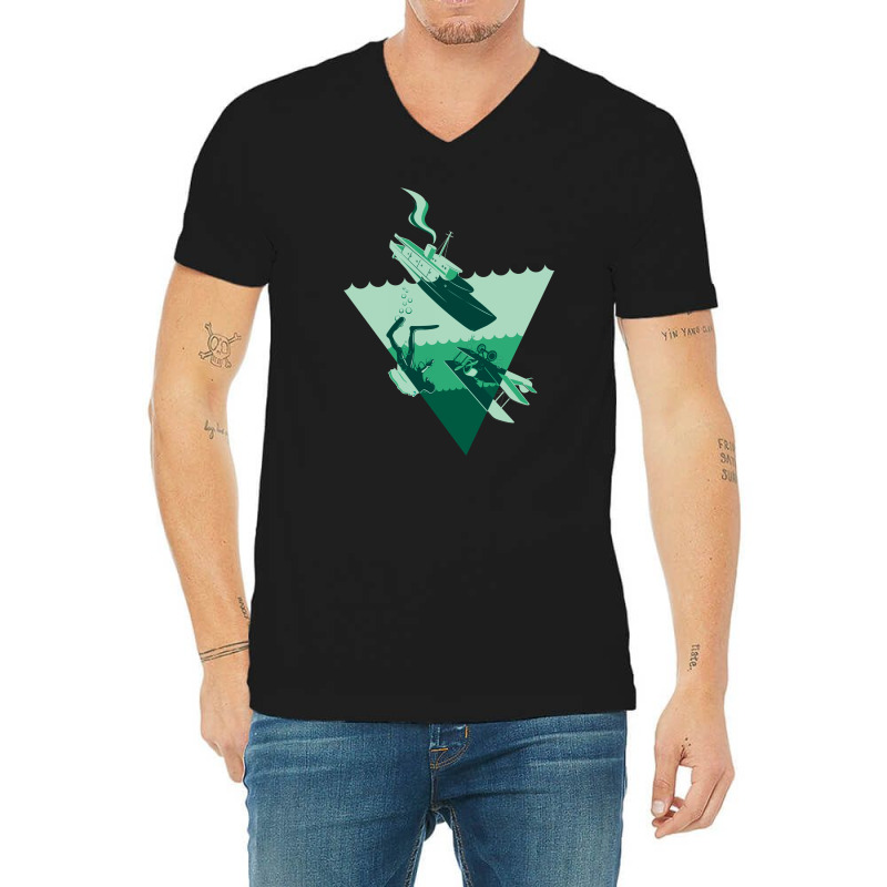 Bermuda Triangle V-Neck Tee by DitreamX | Artistshot