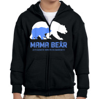 Mama Bear Osteogenesis Imperfecta Awareness Shirt Youth Zipper Hoodie | Artistshot