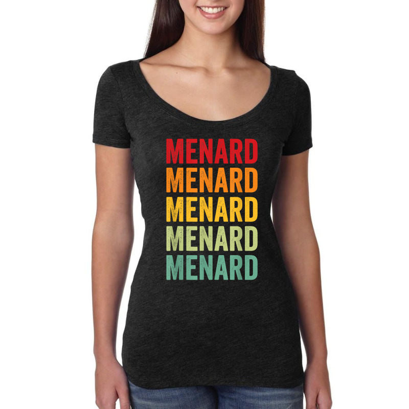 Menard County, Illinois, Rainbow Text Design T Shirt Women's Triblend Scoop T-shirt by yodishsaraveks | Artistshot