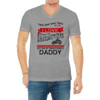This Daddy Loves Motorcycles V-neck Tee | Artistshot