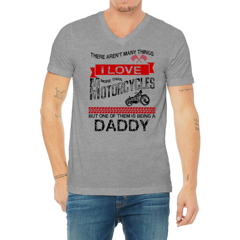 This Daddy Loves Motorcycles V-neck Tee | Artistshot