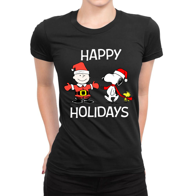 Happy Holidays Ladies Fitted T-shirt | Artistshot