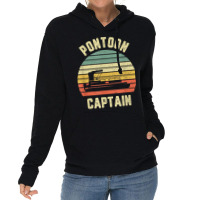 Vintage Pontoon Captain Shirt Funny Pontoon Boat T Shirt Lightweight Hoodie | Artistshot