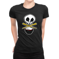 Skull And Chopsticks Ladies Fitted T-shirt | Artistshot