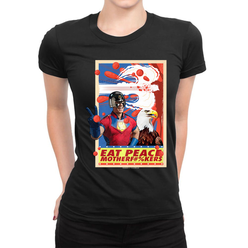 Peacemaker Eat Peace With Eagle Premium Ladies Fitted T-shirt | Artistshot