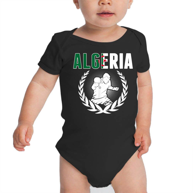 Algeria Table Tennis Fans Jersey Algerian Ping Pong Lovers T Shirt Baby Bodysuit by ruffelbzk | Artistshot