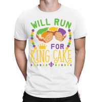 Mardi Gras Running Will Run For King Cake Funny Runner T-shirt | Artistshot