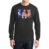 American Flag Pitbull Shirt 4 July Celebrate Funny Dog Lover T-shirt Long Sleeve Shirts | Artistshot