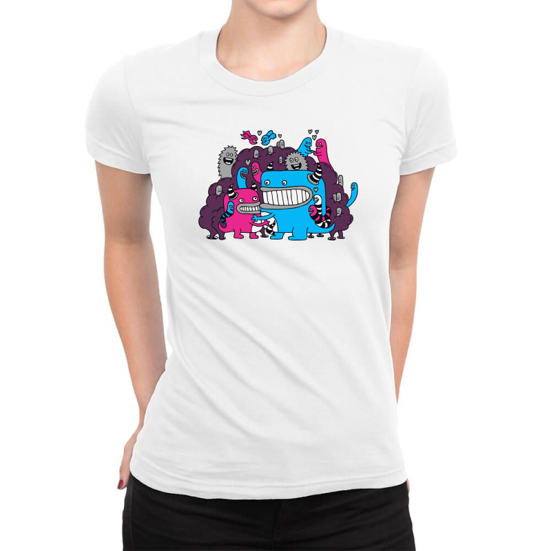 Happy Lovers Pink Ladies Fitted T-Shirt by DitreamX | Artistshot