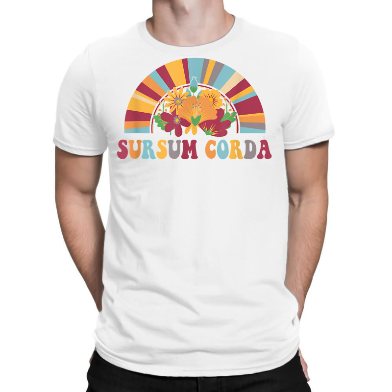 Sursum Corda Lifts Up Yours Heart Latin Catholic Rainbow T Shirt T-shirt | Artistshot