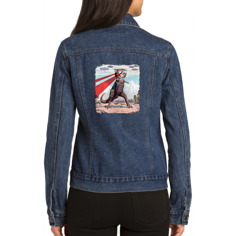 Cat Monsters Ladies Denim Jacket by KontileGiman | Artistshot