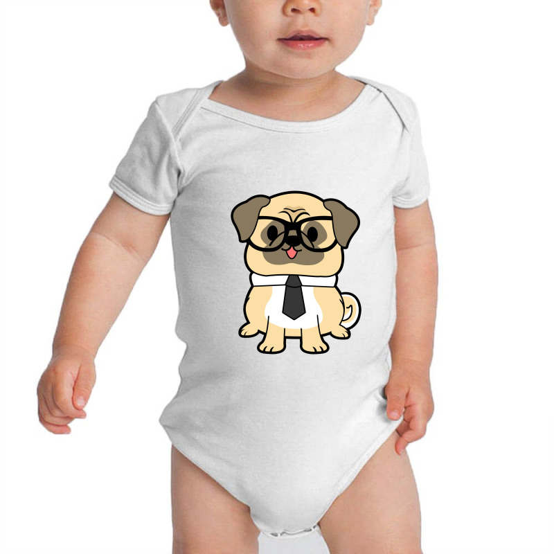 Office Pug In Suit Baby Bodysuit by kisahnabi | Artistshot