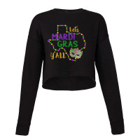 Mardi Gras Y'all Galveston Fun Cute Beads And Mask Cropped Sweater | Artistshot