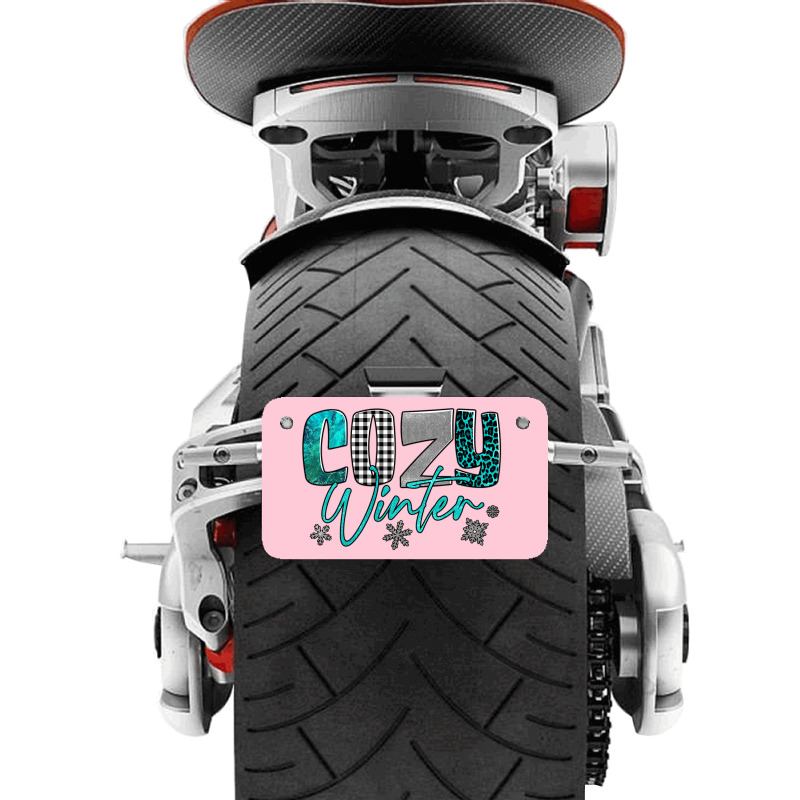 Cozy Winter Motorcycle License Plate | Artistshot