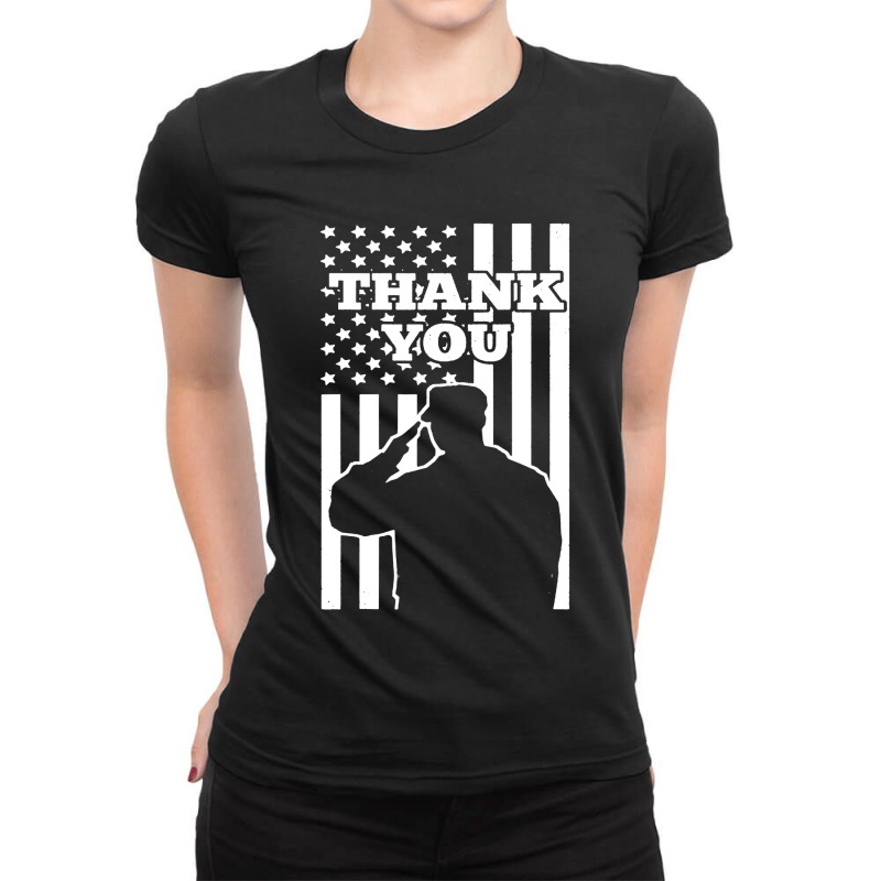 Thank You Veterans Ladies Fitted T-Shirt by Firework Tess | Artistshot