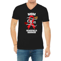 Mom Hemophilia Awareness Leopard Buffalo Plaid Family Gift T Shirt V-neck Tee | Artistshot