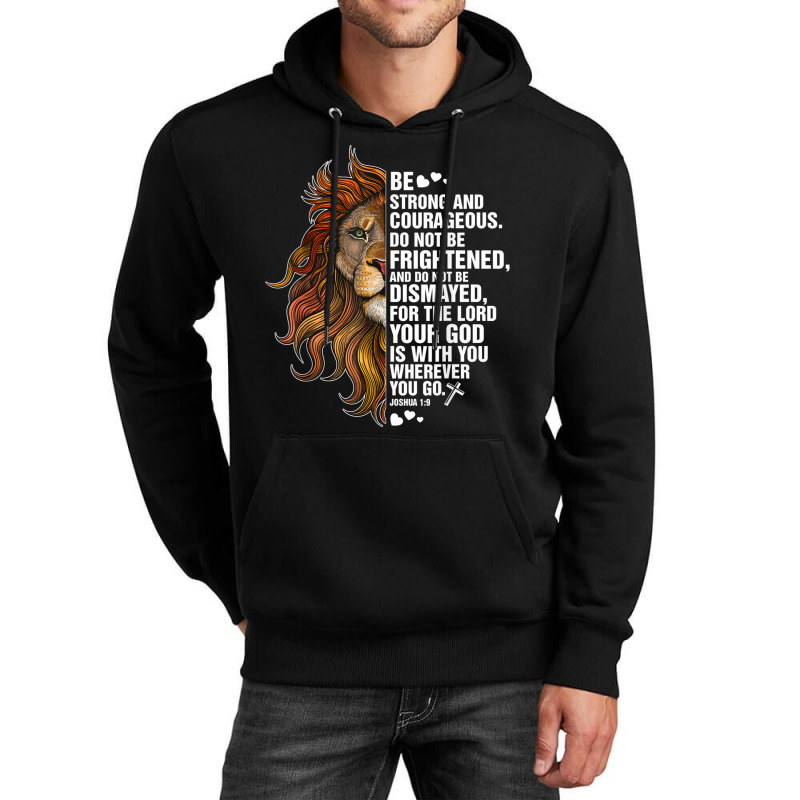 Joshua 19 Christian Shirt Bible Be Courageous Men Boy Gift Men Unisex Hoodie by Aria-Proctor | Artistshot