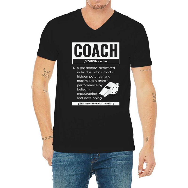 Coach Definition Sport Games Trainer Coaching Funny Gift T Shirt V-neck Tee | Artistshot