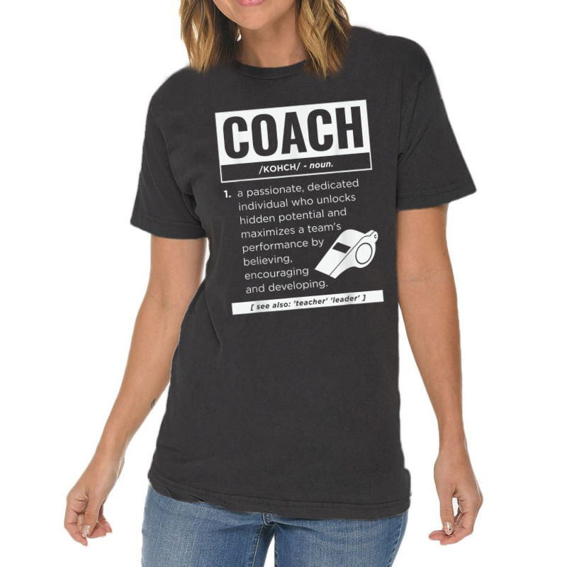 Coach Definition Sport Games Trainer Coaching Funny Gift T Shirt Vintage T-shirt | Artistshot