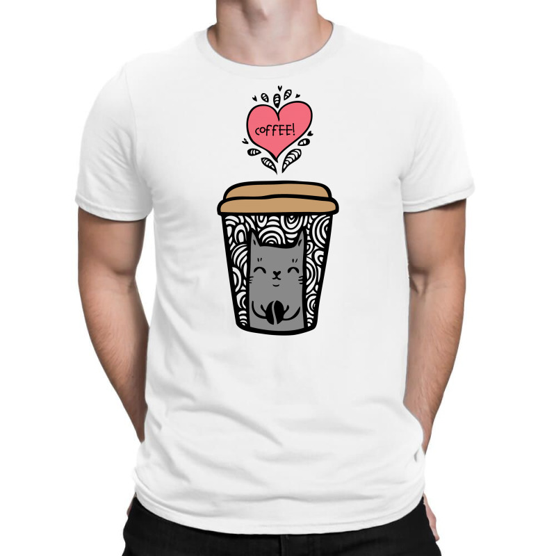 Coffee Cat T-shirt | Artistshot