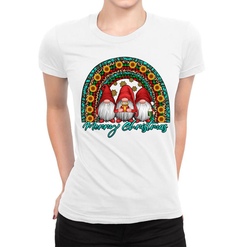 Merry Christmas Gnomes Ladies Fitted T-shirt | Artistshot